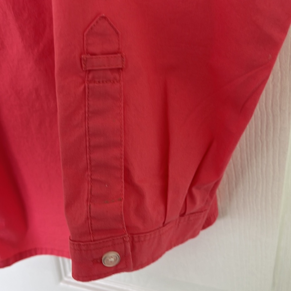 Chaus Women's Red Button-Up Ruffle Front Shirt - Picture 3 of 3